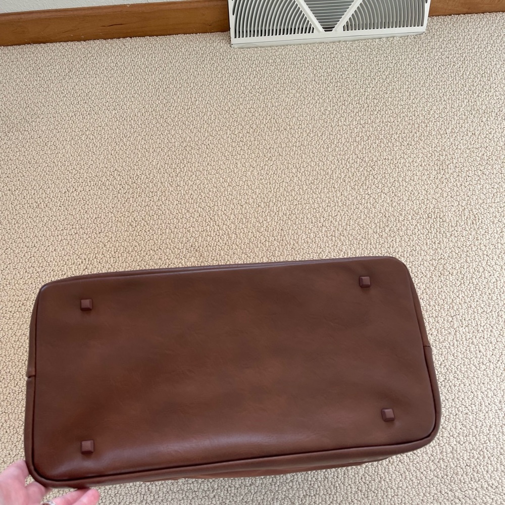 Beis Brand Brown Tote Bag with Leather Accents and Shoe Storage - Picture 7 of 7